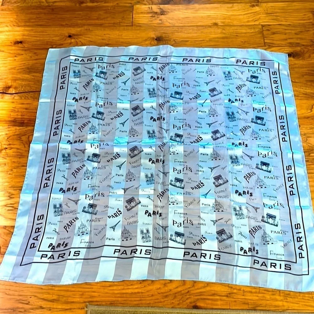 Vintage Paris souvenir scarf
